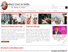 Tablet Screenshot of kidneycareinindia.com